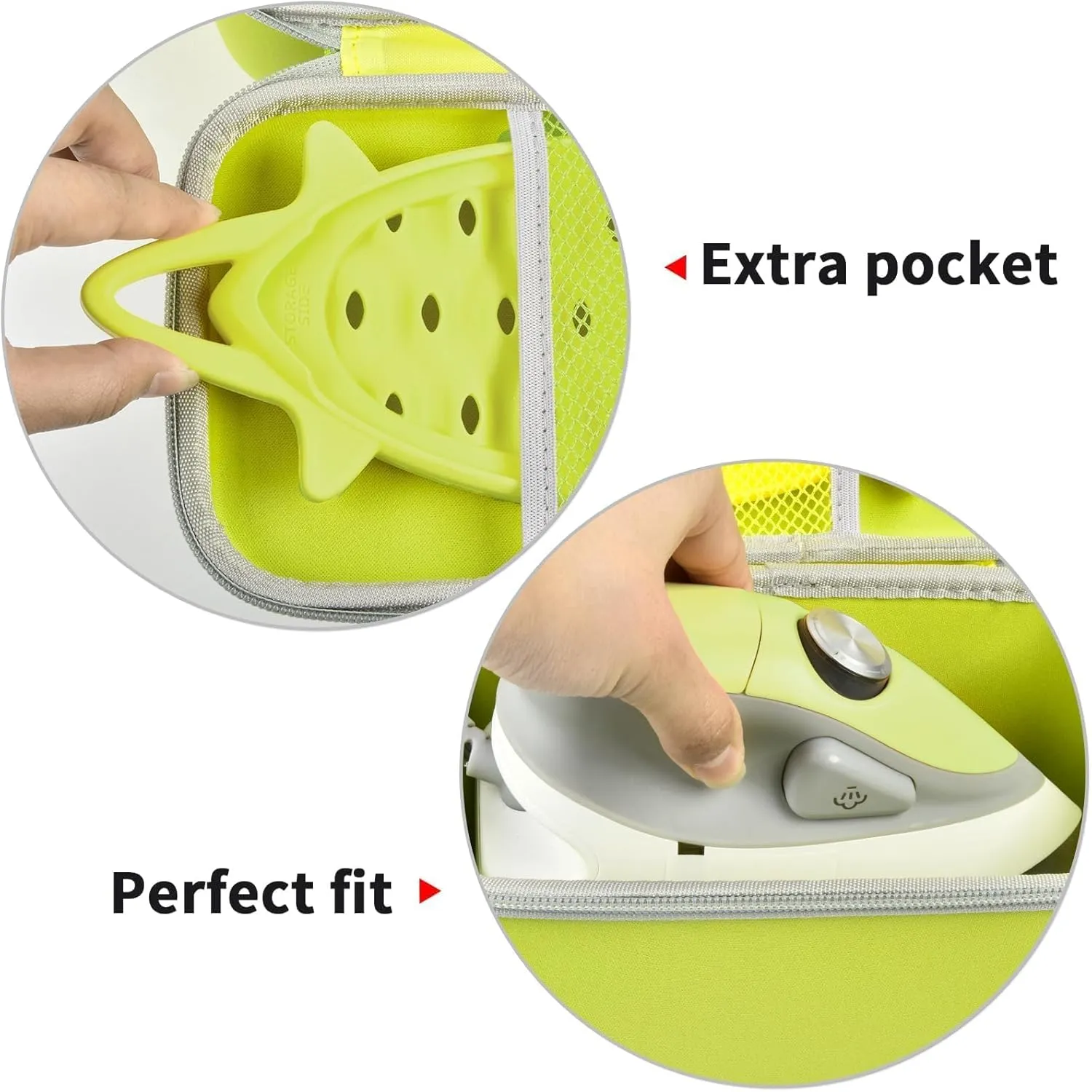 Case Compatible with Oliso M3Pro/ M2 Mini Project Steam Iron. Travel Irons Carrying Organizer Holder for Solemate and Other Accessories (Box Only)- Pistachio