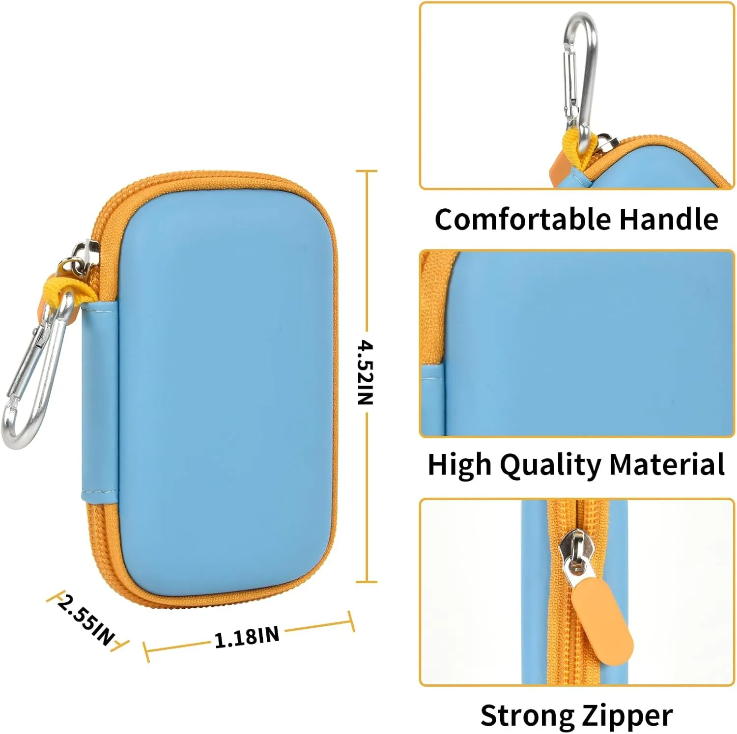 Case Compatible with SanDisk 1TB 2TB 500GB 4TB/for PRO Extreme Portable SSD, External Solid State Hard Drive Storage Holder for SDSSDE61/ SDSSDE60/ SDSSDE81/SDSSDE30/SDSSDE60 (Box Only)(SkyBlue)