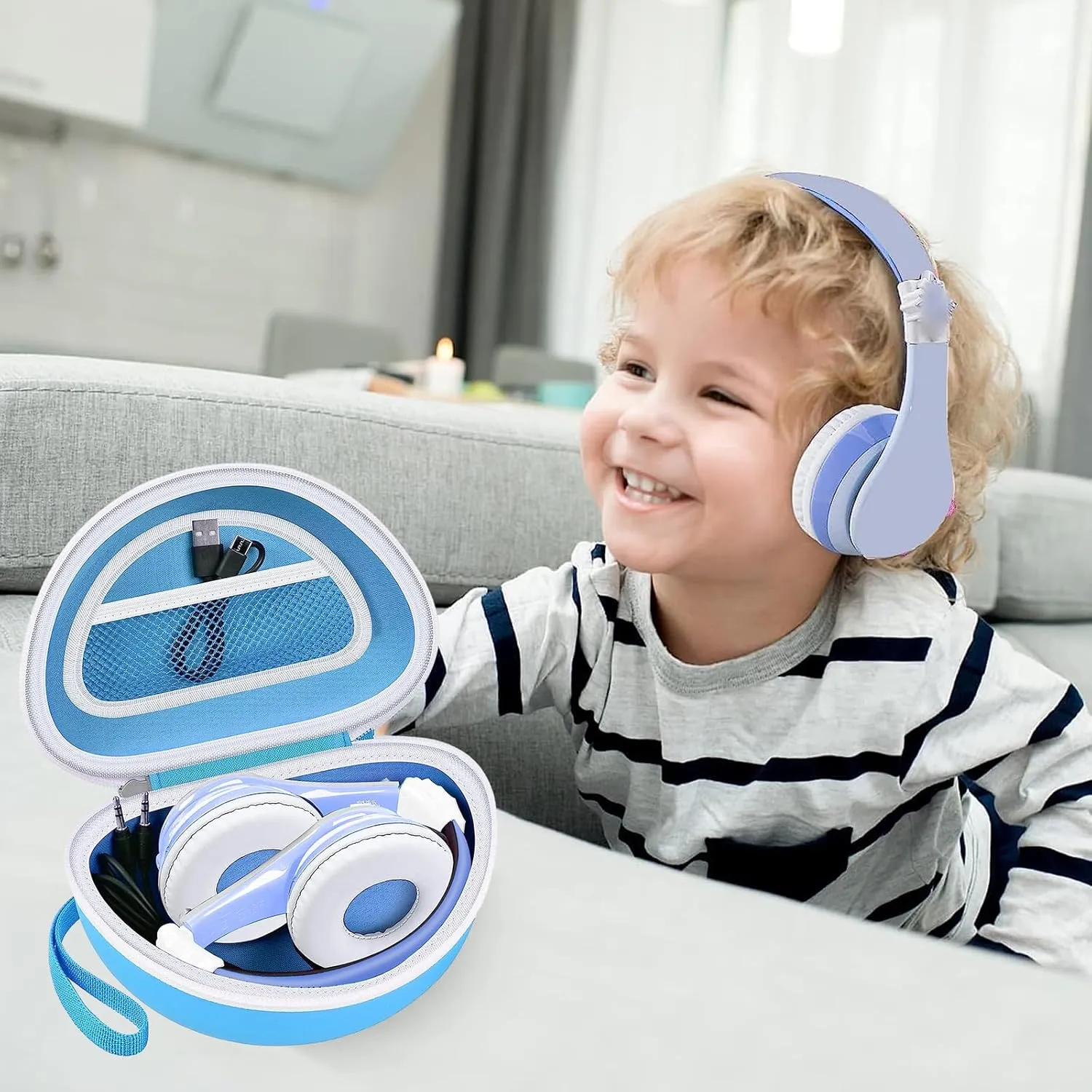 Case for Beats Studio Pro/3 Wireless Headphones, Kids and Toddler Headband Storage Holder Bag Pouch