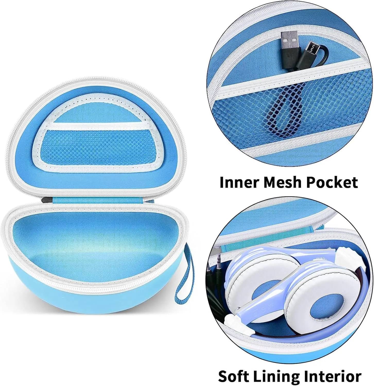 Case for Beats Studio Pro/3 Wireless Headphones, Kids and Toddler Headband Storage Holder Bag Pouch