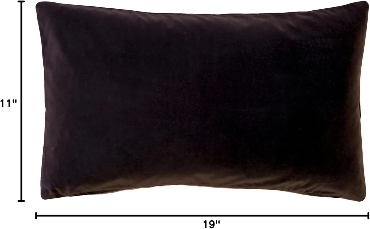 Castello Velvet Throw Pillows, 12x20 Inch Rectangular, Complete Pillow - Cover & Polyfill Pillow Insert (15  Colors) Espresso Brown