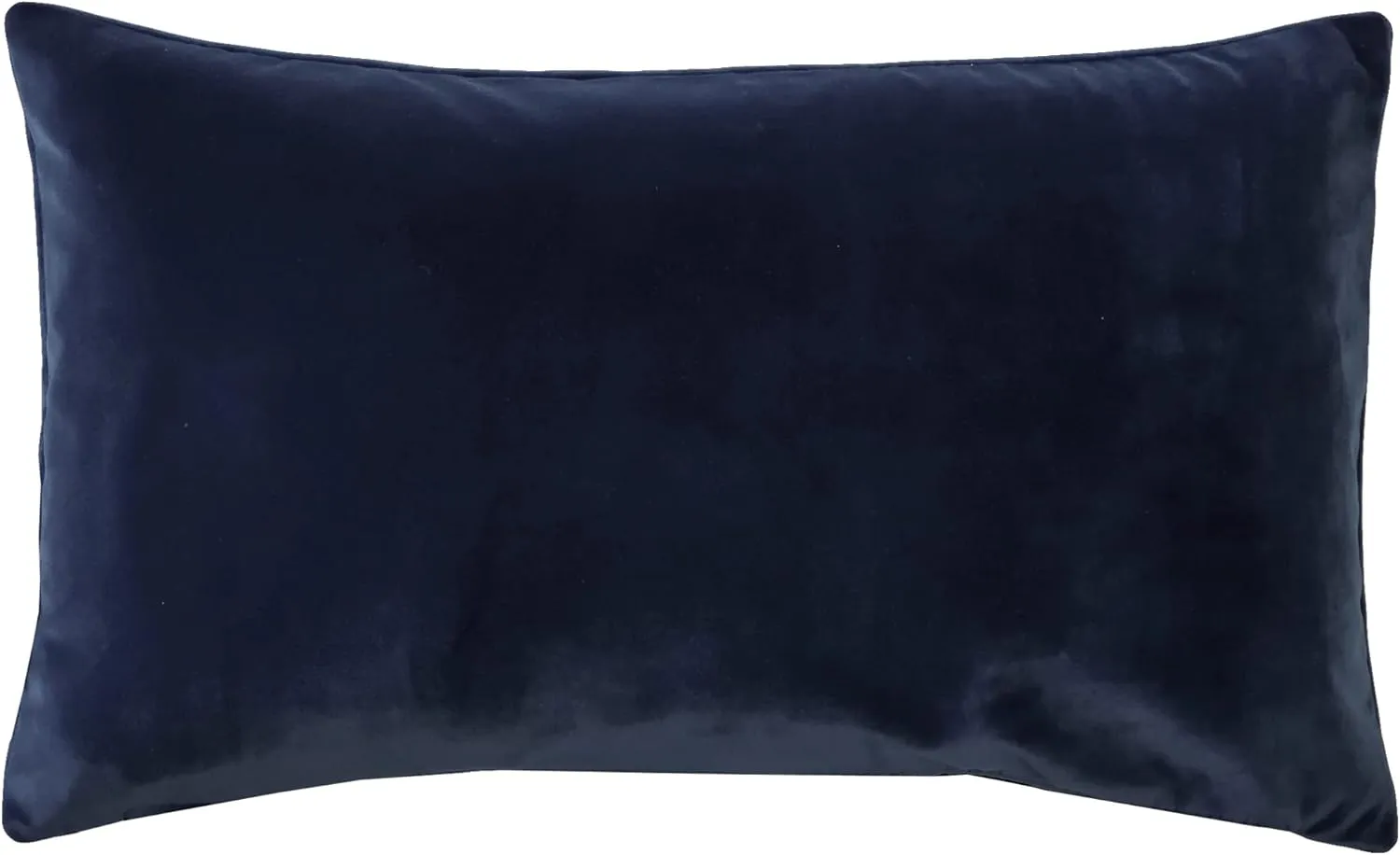 Castello Velvet Throw Pillows, 12x20 Inch Rectangular, Complete Pillow - Cover & Polyfill Pillow Insert (15  Colors) Midnight Blue