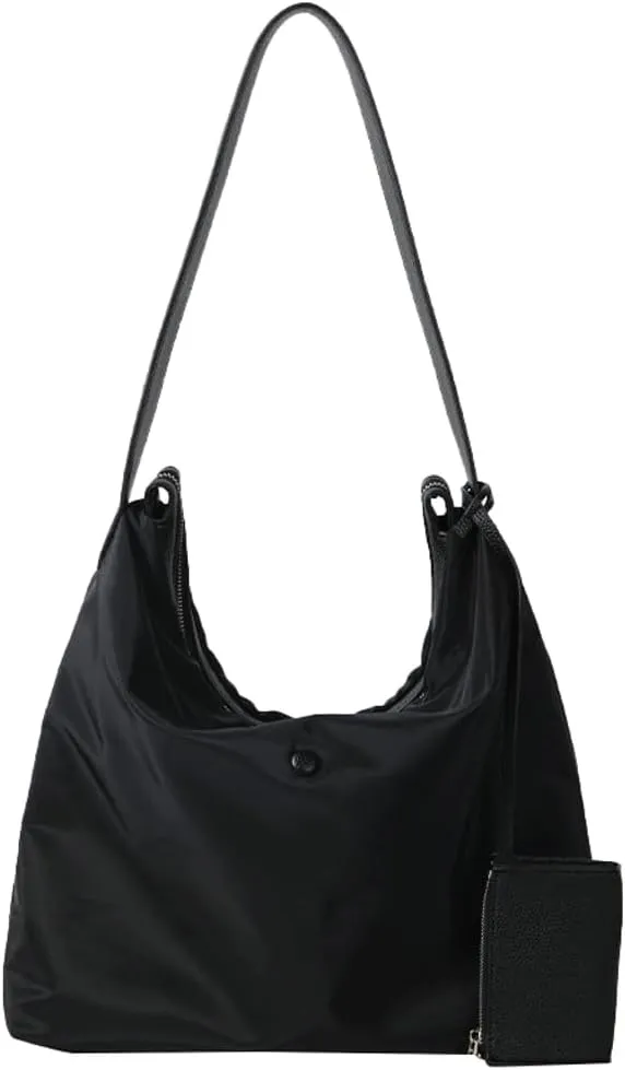 Casual Nylon Shoulder Bags for Women Large Tote Purse Lightweight Travel Handbags Working Top Handle Bags