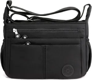 Casual Shoulder Bag Women Satchel Waterproof Nylon for Sport Work Shop