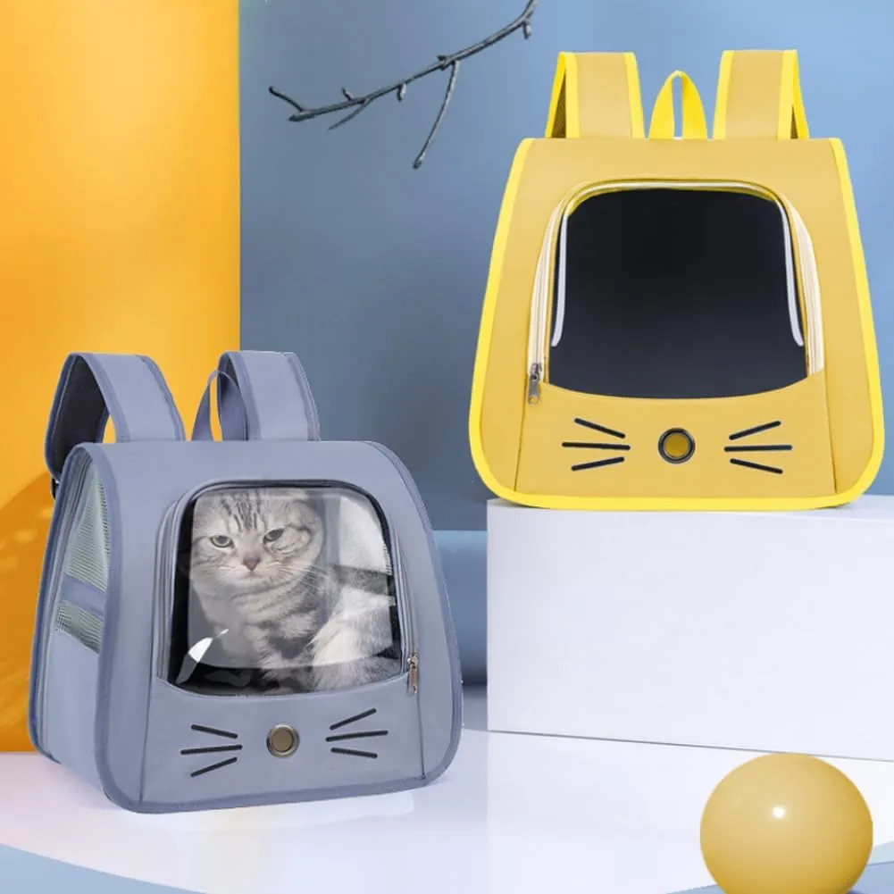 Cat Bag for Outdoor use Portable Backpack Suitable for All Seasons Breathable and Stress Resistant Suitable for Dogs (Blue)