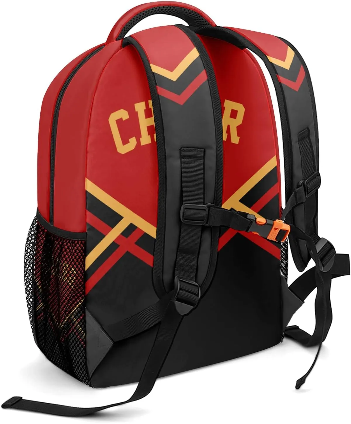 Cheerleaders Red Yellow Backpack Personalized Name Laptop Travel Hiking Camping Daypack
