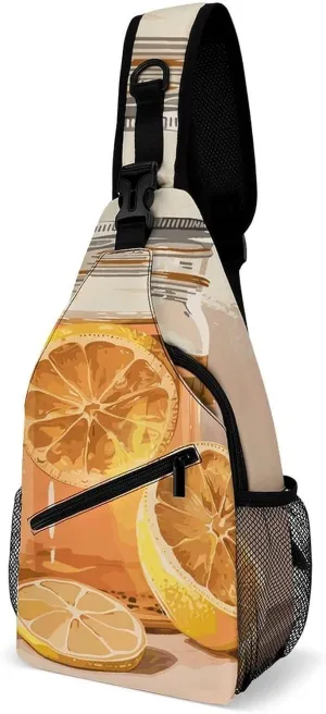 Chest Bag A Glass Jar Sling Bag for Men Crossbody Bag Fanny Packs for Women Sling Backpack for Travel