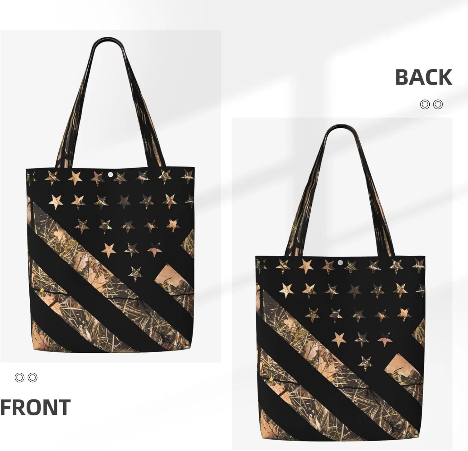 Chicago City Skyline American Flag Canvas Totes Bag Shoulder Bags Shopping Crossbody Work Bag 13.8 X 15.4 inch