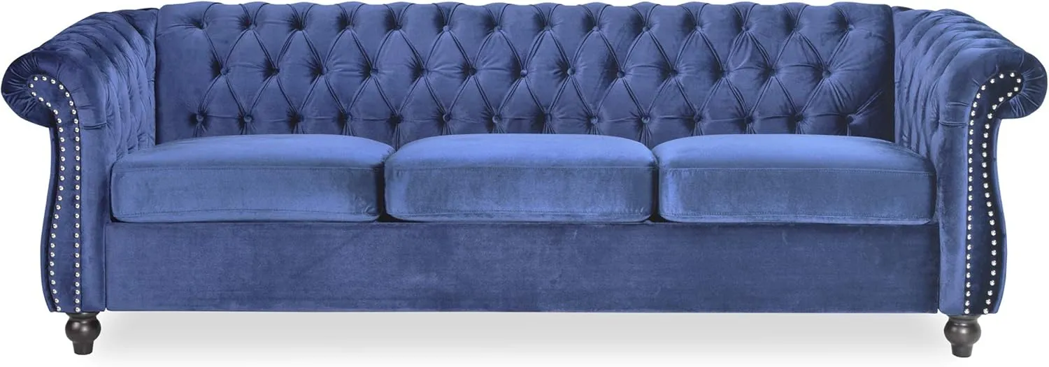 Christopher Knight Home Norma Sofas, Midnight Blue, Dark Brown