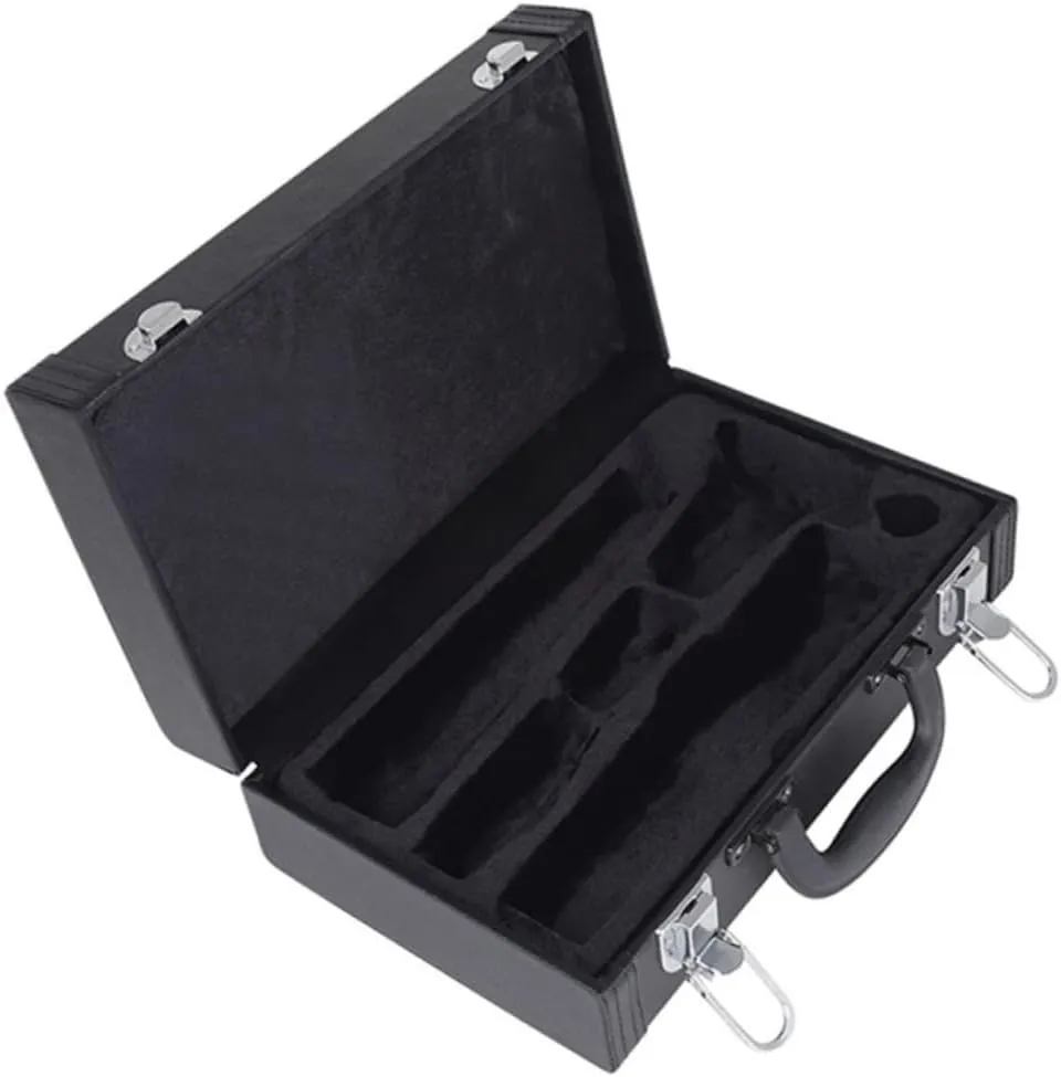 Clarinet Divided Bag Black Container Box Clarinet Storage Box Travel Saxophone Leather Hard Lip Gloss Containers Saxophone Case