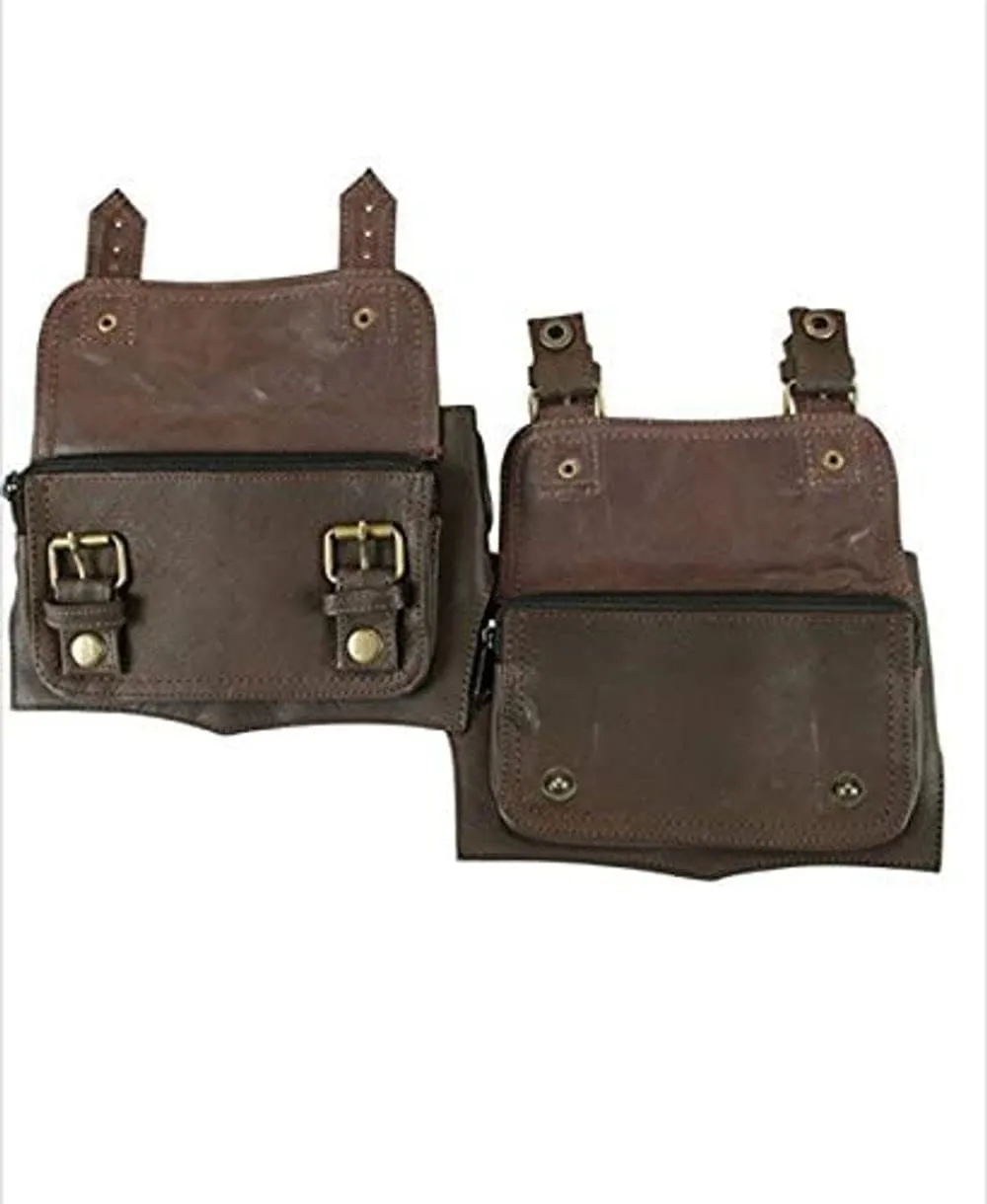 Classic Vintage Brown Leather Waist Fanny Pack for Men and Women, Stylish and Functional Belt Bag