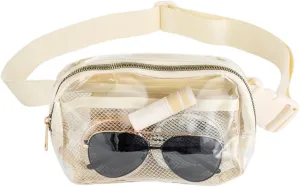 Clear Waist Bag for Women and Men, Adjustable Strap Crossbody Fanny Pack, Waterproof Pouch for Outdoor Activities