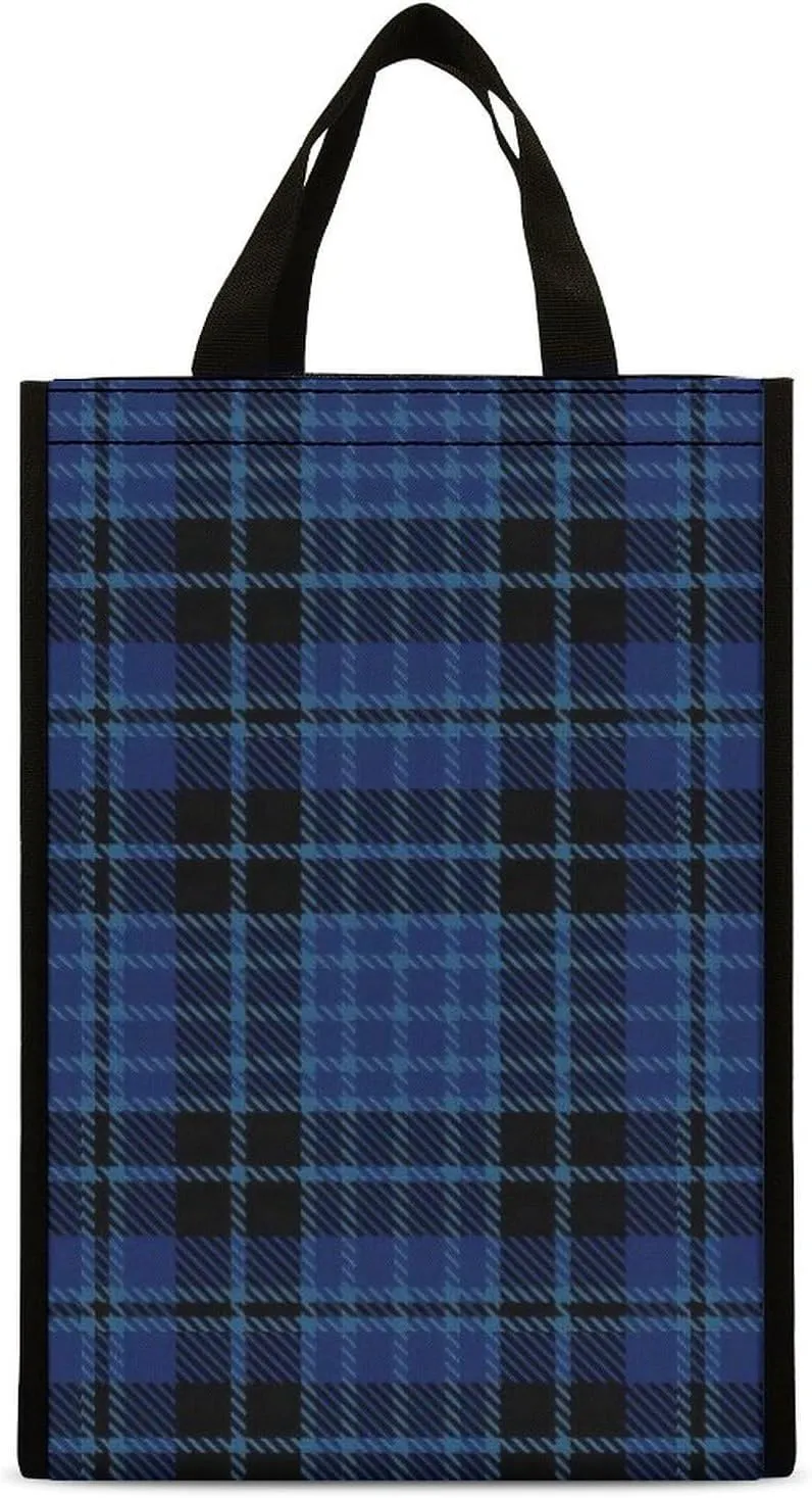Clergy Blue Black White Portable Large Capacity Folding Insulation Bag Unisex