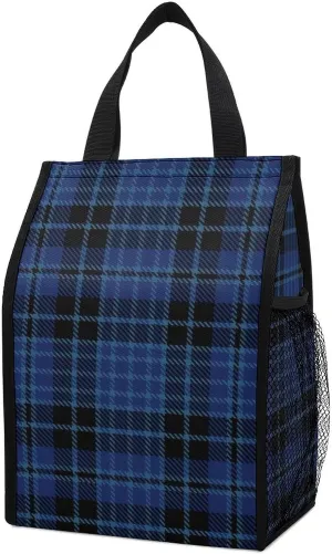 Clergy Blue Black White Portable Large Capacity Folding Insulation Bag Unisex