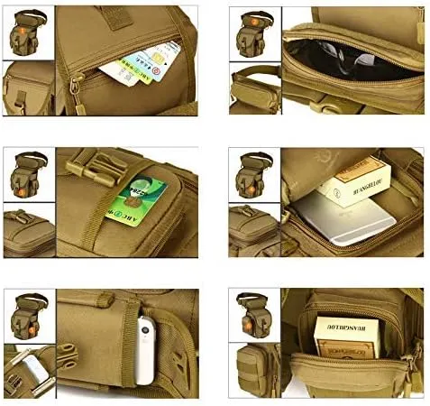 Climbing Bags | Waterproof Nylon Tactical Drop Leg Bag Molle System Hunting Tool Waist Pack Belt Thigh Pouch Men Women Military Equipment（6 Colors Optional）