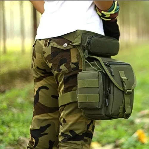 Climbing Bags | Waterproof Nylon Tactical Drop Leg Bag Molle System Hunting Tool Waist Pack Belt Thigh Pouch Men Women Military Equipment（6 Colors Optional）