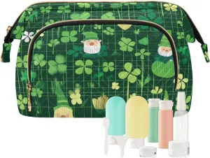 Clovers and Dwarf Green Travel Bag Portable Hanging Cosmetic Bag Cosmetic Bags For Purse for Cosmetic Travel