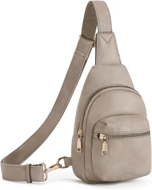 CLUCI Small Sling Bag for Women, Leather Crossbody Fanny Packs Trendy, Women's Chest Bag