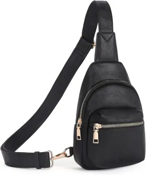 CLUCI Small Sling Bag for Women, Leather Crossbody Fanny Packs Trendy, Women's Chest Bag