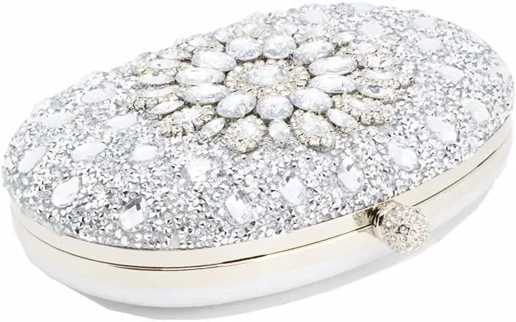 Clutch Purses for Women Evening Bag Nude Purse Luxury Handbag Bride Wallet Glitter Multicolor Rhinestone Bags