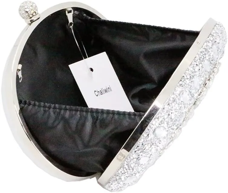 Clutch Purses for Women Evening Bag Nude Purse Luxury Handbag Bride Wallet Glitter Multicolor Rhinestone Bags