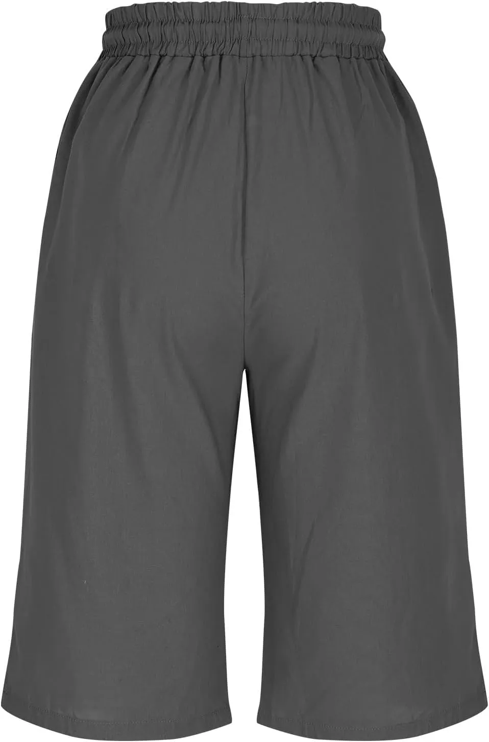Comfy Shorts for Women Drawstring Elastic High Waisted Summer Clothing Knee Length Casual Lightweight Beach Outfit