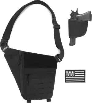 Concealed Carry Sling Bag for Men, Chest Holster Bag of Pistols Anti-Thief Crossbody Daypack Personal Pocket Sling Pack