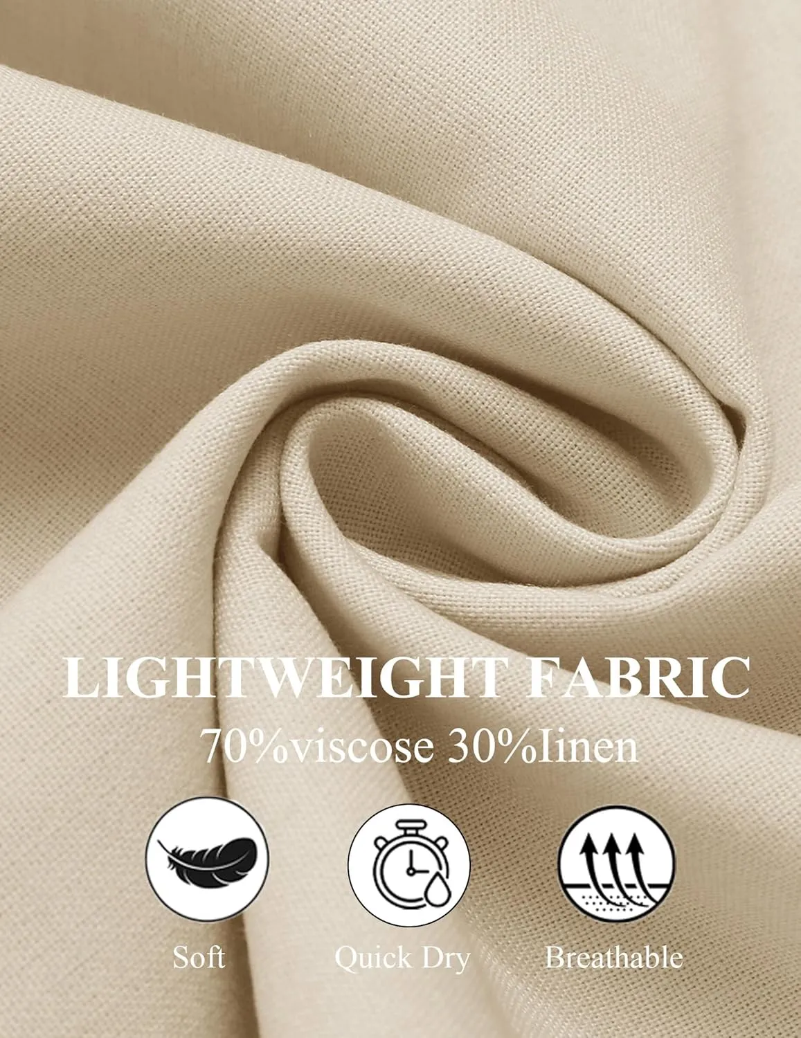 COOFANDY Men's Linen Harem Capri Pants Lightweight Loose 3/4 Shorts Drawstring Elastic Waist Casual Beach Boho Yoga Trousers
