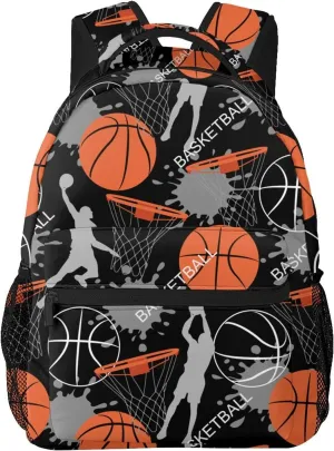 Cool Ball Basketball Backpack For School Laptop Bags Bookbag Big Casual Daypack For Student Girls Boys Kids Teens Travel Sports Work