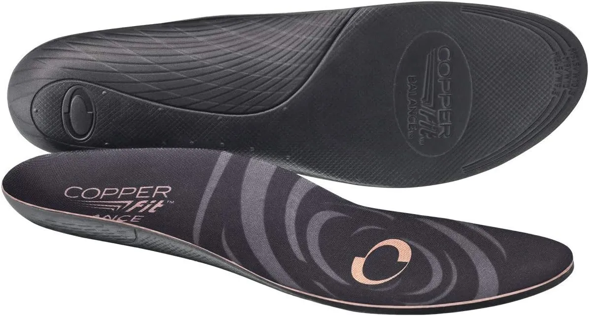 Copper Fit Balance Copper Infused Orthotic Insole, Large Set of 2 Packs (4 Insoles Total)