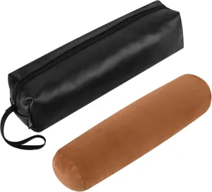 Cosmos Black Color PU Leather Watch and Bracelet Travel Storage Roll Bag with Brown Removable Tube Velvet Holder