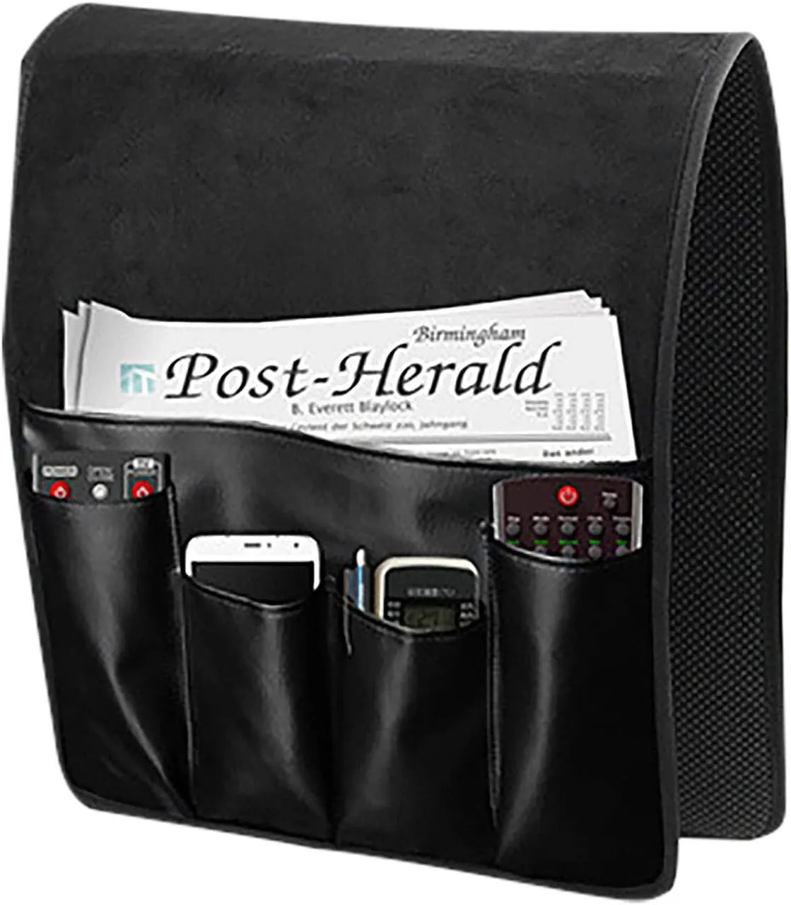 Couch Sofa Armrest Organiser Arm Chair Caddy Bedside Storage Pocket with 6 Pockets TV Remote Holder Bed Storage Pocket Bag for Cellphone Tablet Notepad Book Magazines DVD Glasses