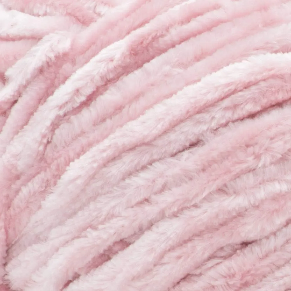 Craft County 315 Yards of Medium Velvet Yarn – 100% Machine Wash and Dryable Polyester (Quiet Pink)