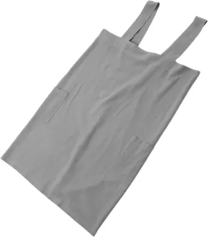 Cross Back Apron for Women Comfortable Kitchen Apron with Pockets Versatile Cooking and Baking Apron for Household and Gardening Activities Fashionable Grey