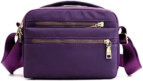 Cross Body Bag for Women, Multi Pocket Handbags & Shoulder Bags Waterproof Nylon Anti Theft Messenger Bag for Travel Shopping
