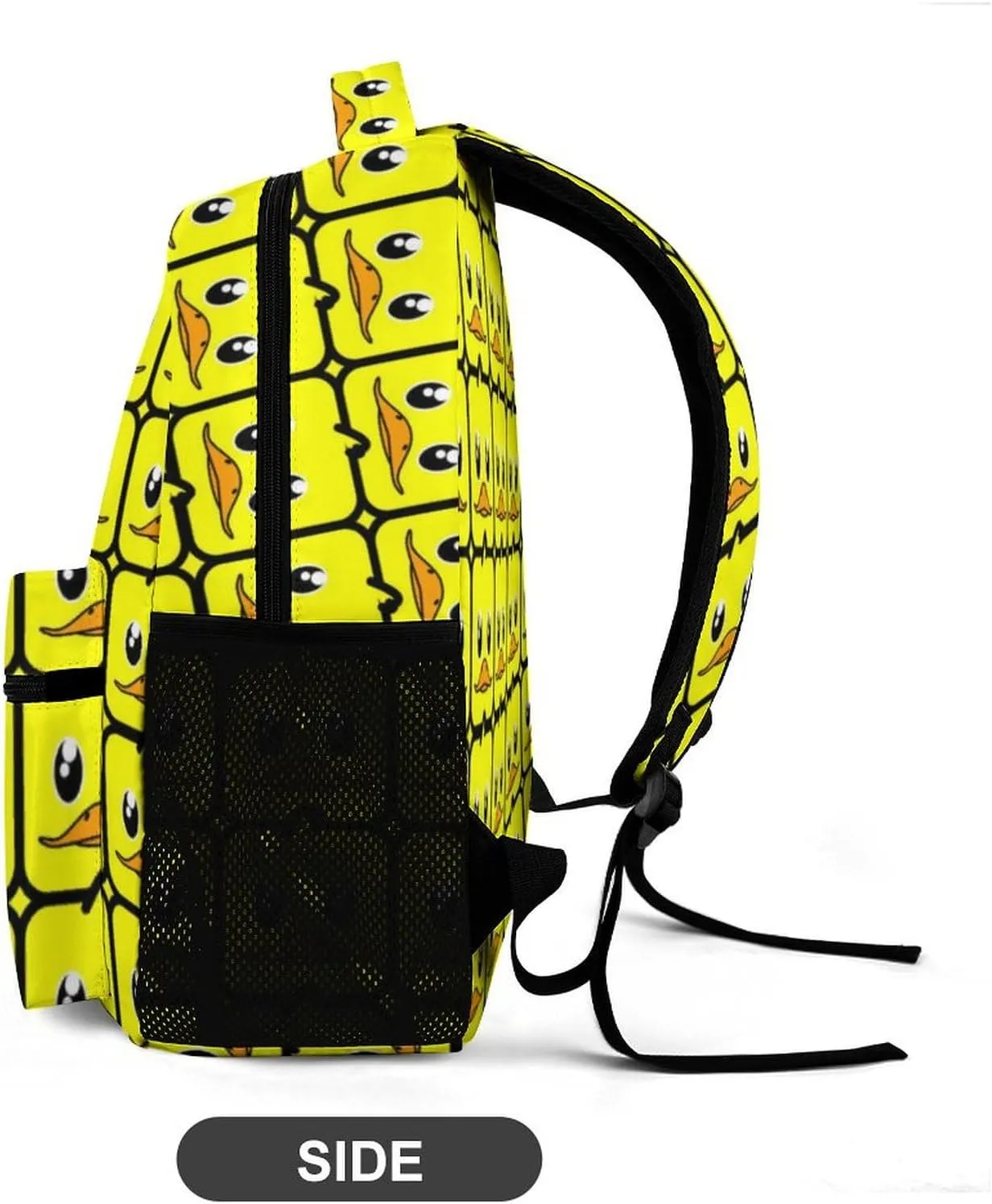 Custom Duck Backpack for Kids Girls Boys School, 16 Inches Cute Duck Theme Bookbag, Adjustable, Large Capacity, Lightweight, Colorful Duck Backpack for School