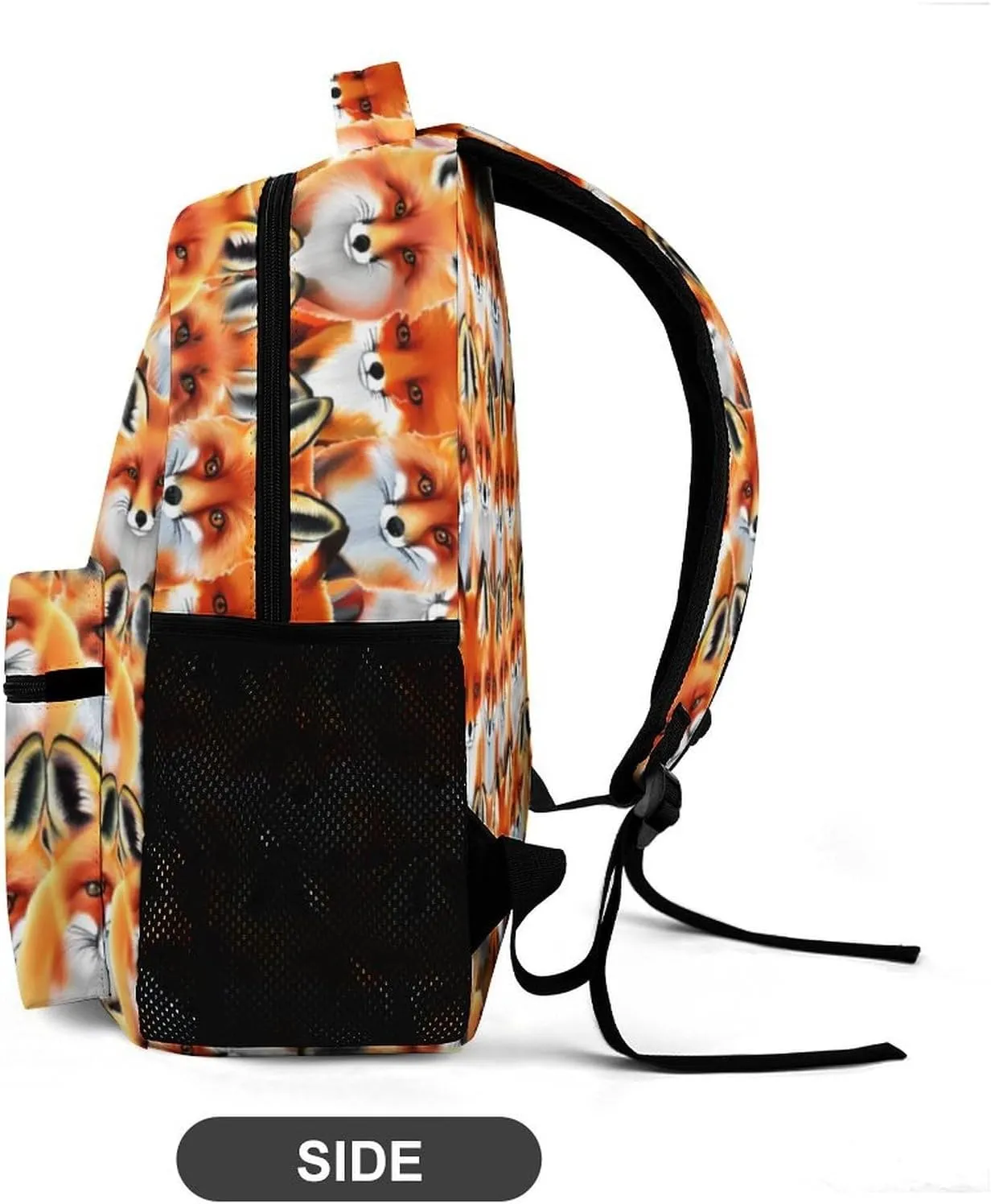 Custom Fox School Backpack for Kids Girls Boys, 16 Inch Cute Foxes Themed Bookbag, Personalized School Backpack for Students Children, Lightweight, Large Capacity