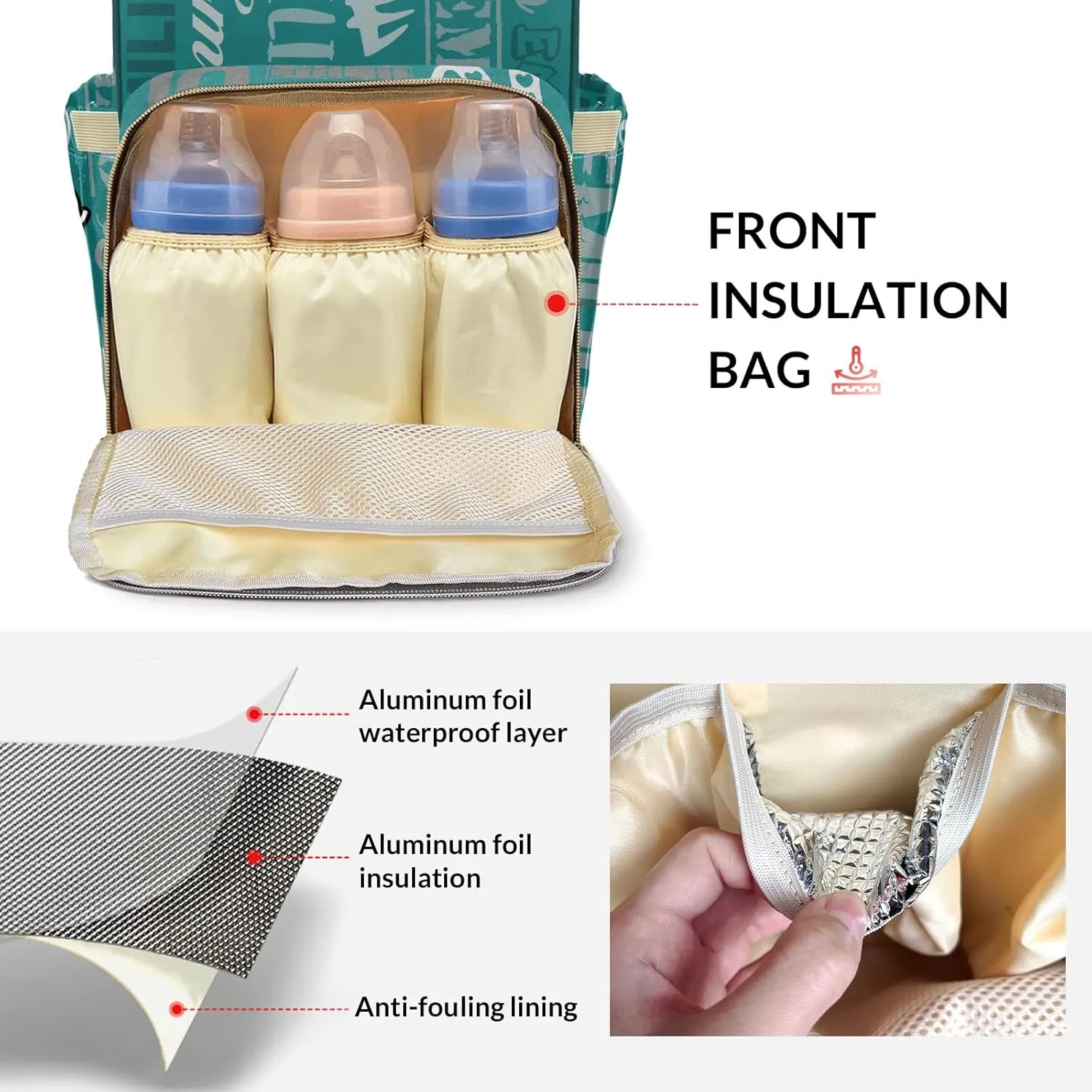 Custom Name Boy Baby Bags, Nylon Personalized Diaper Bag Backpack for Baby Boy Mom, Large Capacity, Waterproof, Multifunctional, Adjustable Shoulder Straps