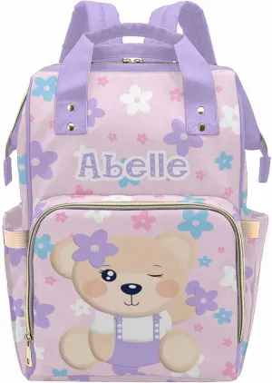 Custom Nursing Baby Bags with Name for Mommy Customized Nylon Waterproof Nursing Mommy Daypack, Casual Travel Backpack for Women Mom 0303-13