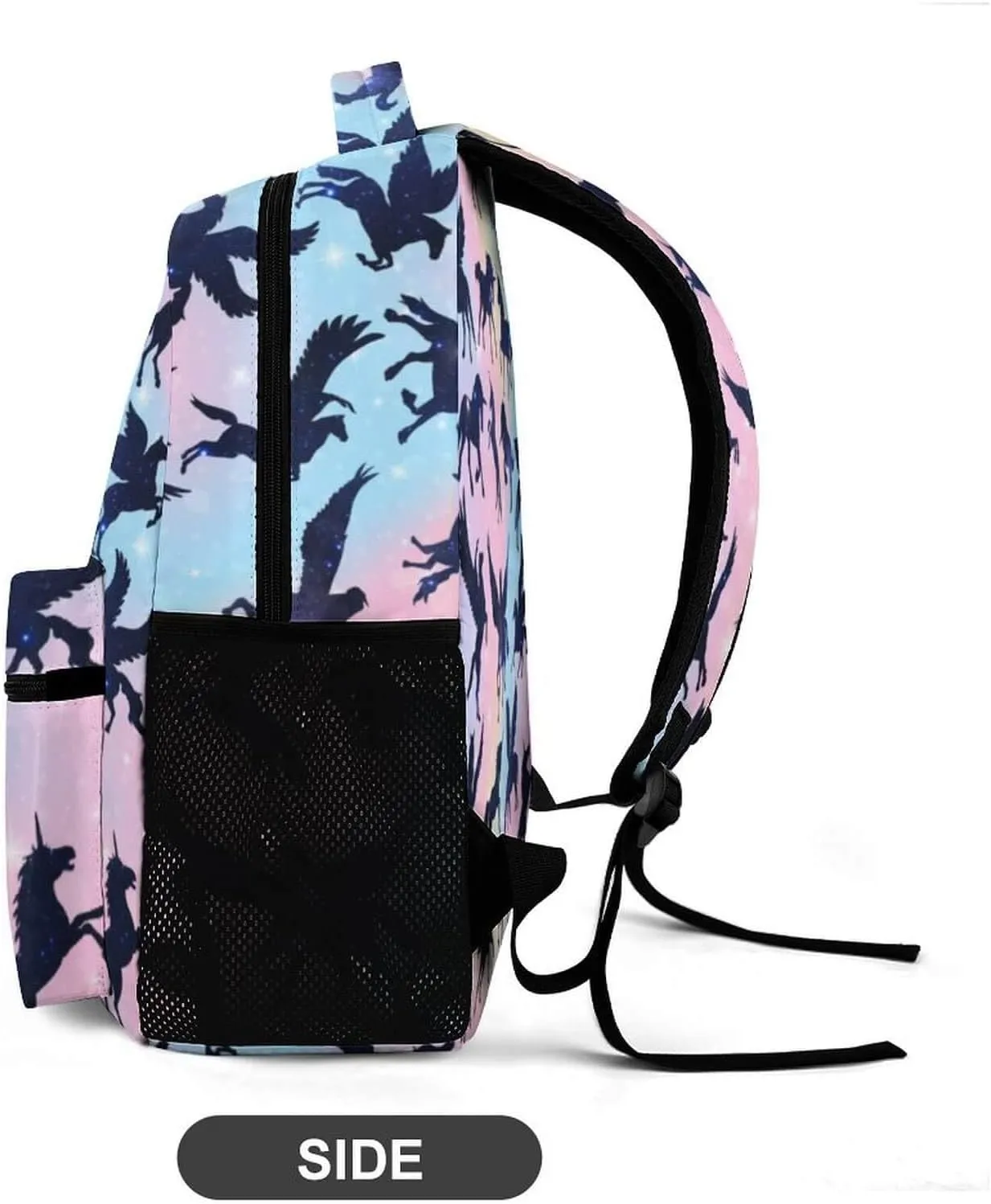 Custom Unicorn School Backpack for Kids Girls Boys, 16 Inch Cute Unicorns Themed Bookbag, Personalized School Backpack for Students Children, Lightweight, Large Capacity