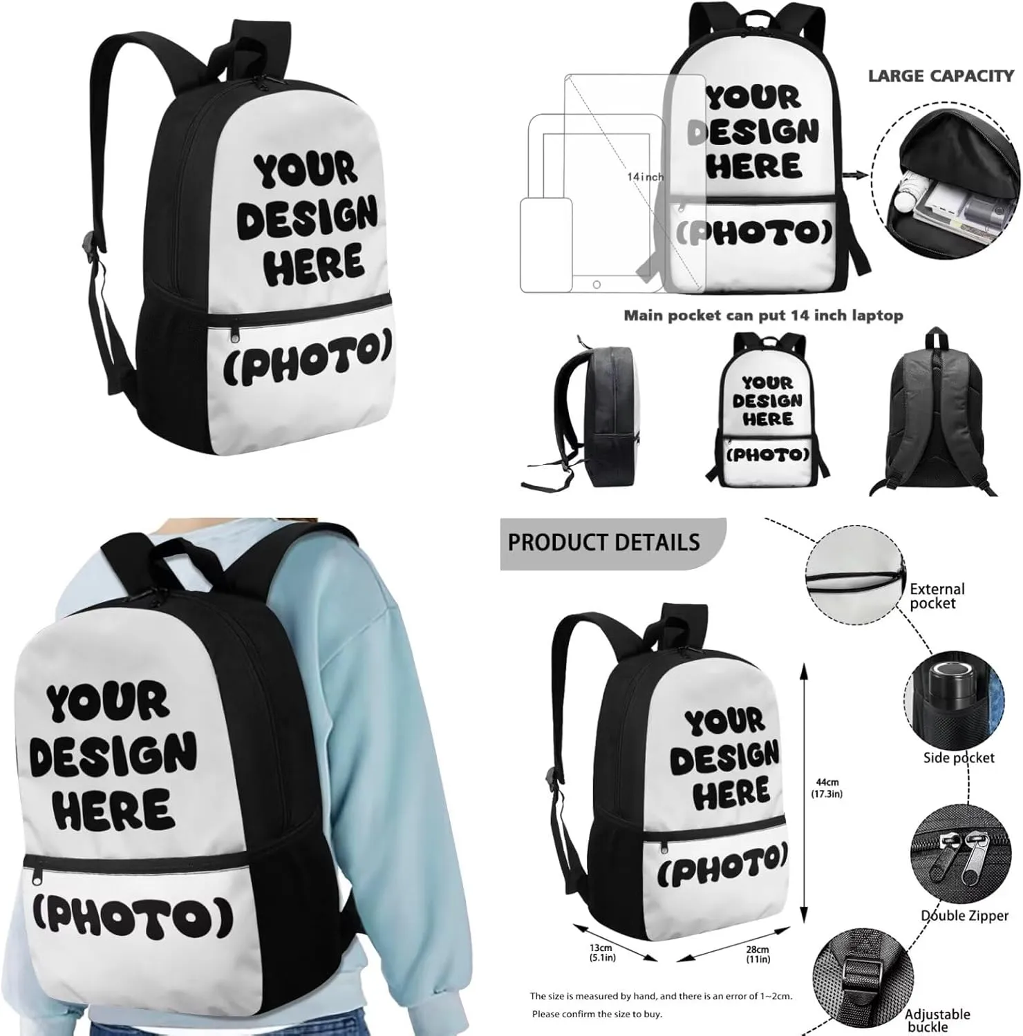 Customized Children'S Schoolbag Boys Elementary School Boys Wear-Resistant 6Th Grade Large Capacity Shoulder Bag with Lunch Box Pencil Case Keychain 4Pcs Set Bookbag