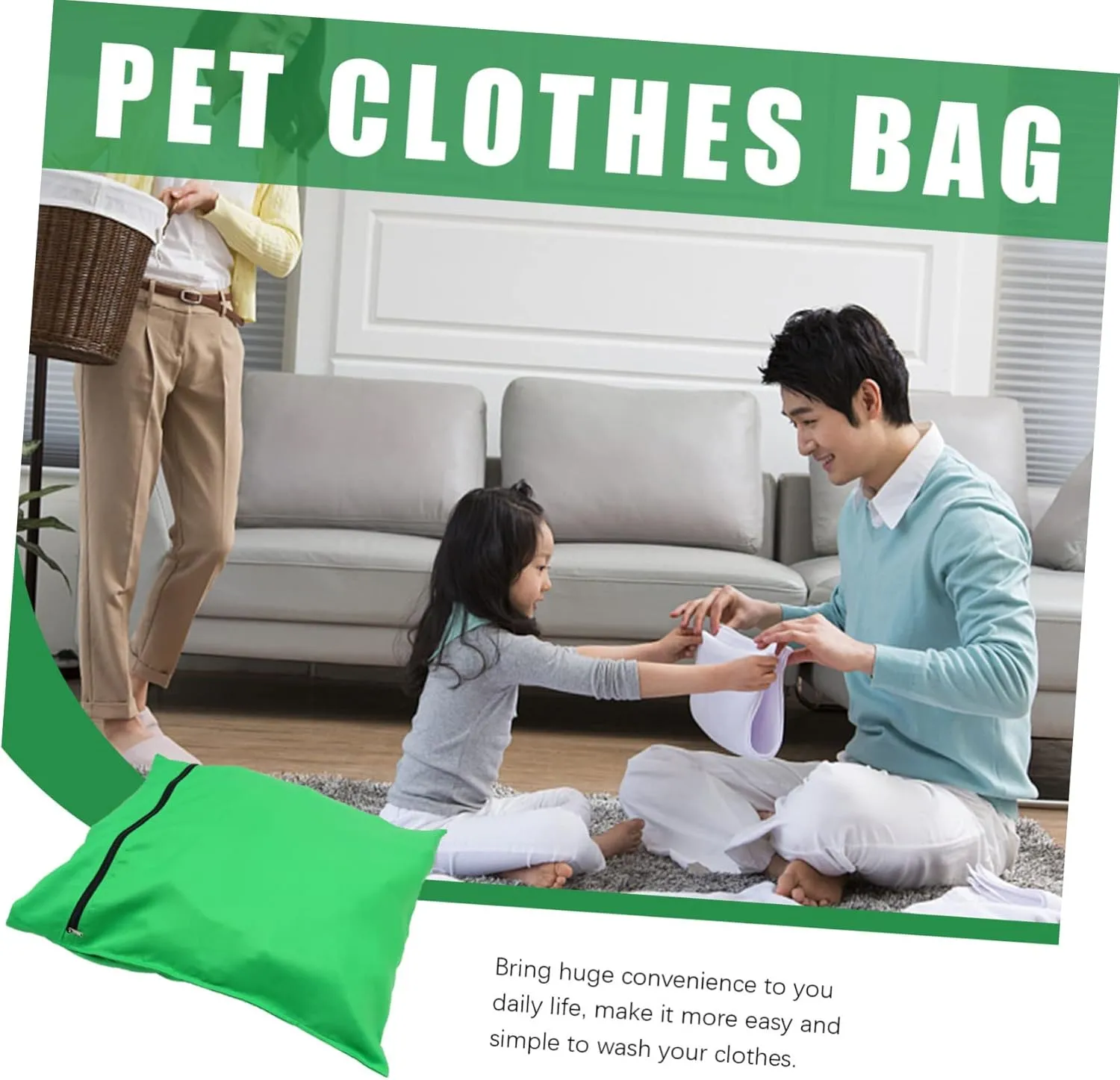 DECHOUS Pet Laundry Bag Zipper Closure Lightweight Portable Bag for Easy Cleaning of Pet Clothes Prevents Damage Washer Dryer for Travel Storage
