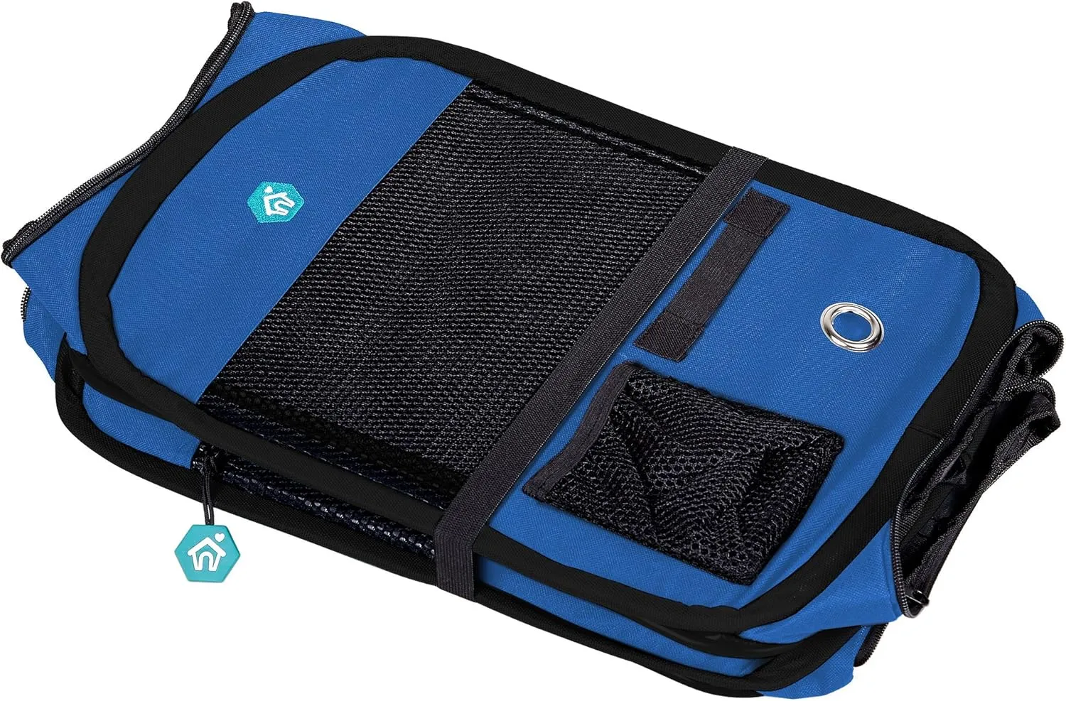 Deluxe Premium Pet Dog Playpen Portable Soft Dog Exercise Pen Kennel with Carry Bag for Dogs, Cats, Kittens, and All Pets (Small, Blue)