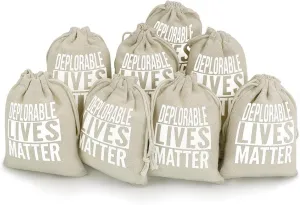 Deplorable Lives Matter Fashion Bunches Pocket 8 Pack Cotton Storage Drawstring Bags Cute Sachet Bag
