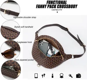 Designer Fanny Pack and Sling Bag for Women - Versatile Crossbody,Chest Bum Bag - Perfect for On-the-Go Style & Travel (Beige)
