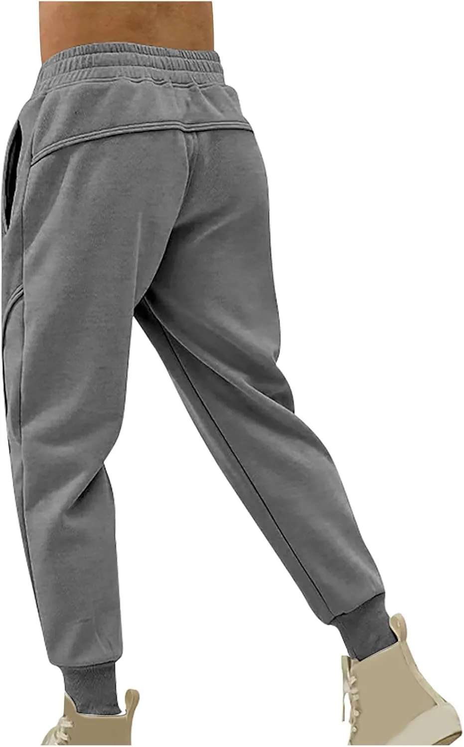 Designer Loose Jogger Drawstring Sweatpants with Pockets Tapered Leg Jogging Running Workout Pants Y2K Streetwear