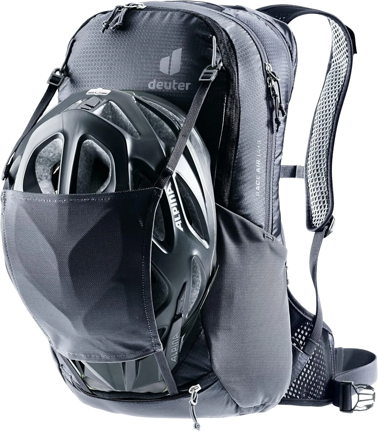 Deuter Race Air 14  3L Mountain Biking, Gravel Biking Touring Daily Commuting Backpack, Black, 14 3 L