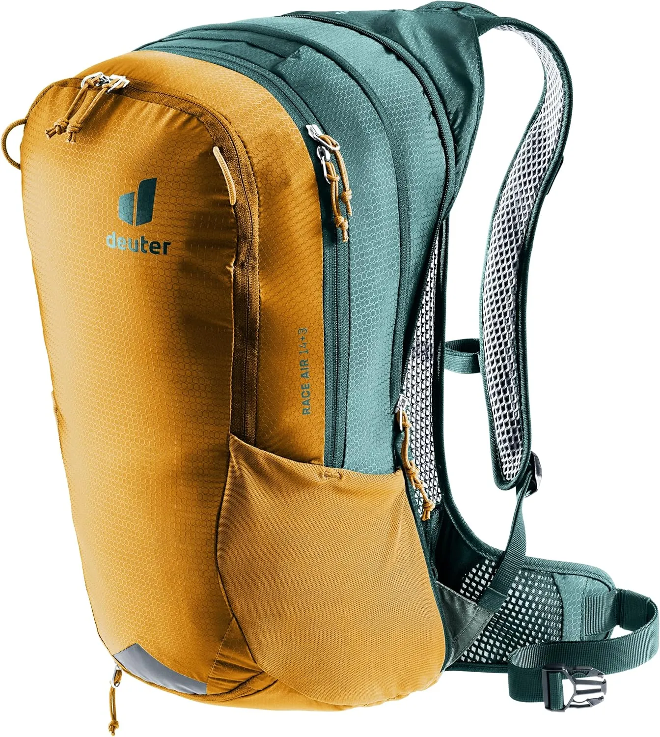Deuter Race Air 14  3L Mountain Biking, Gravel Biking Touring Daily Commuting Backpack, Cinnamon-deepsea, 14 3 L