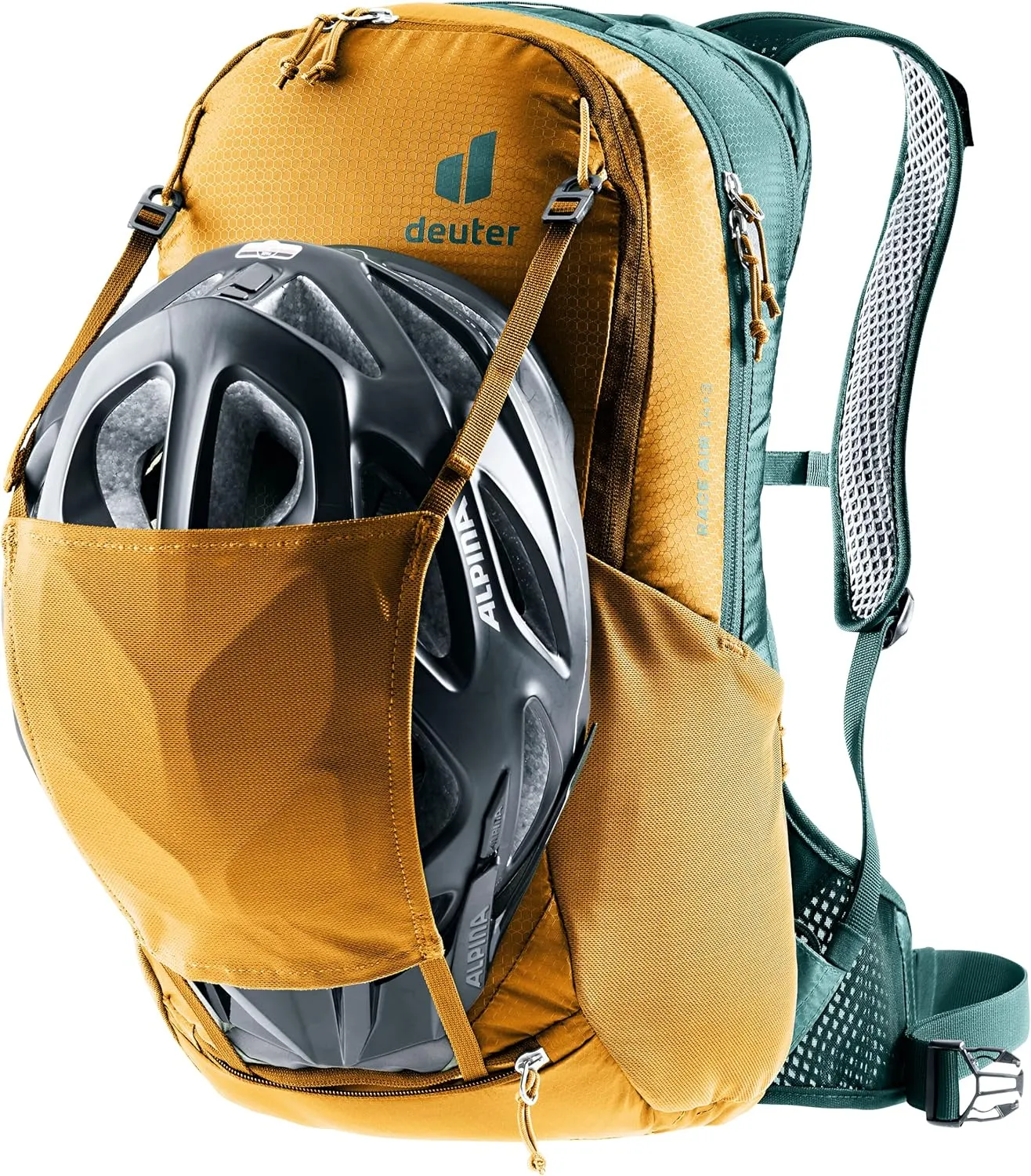 Deuter Race Air 14  3L Mountain Biking, Gravel Biking Touring Daily Commuting Backpack, Cinnamon-deepsea, 14 3 L