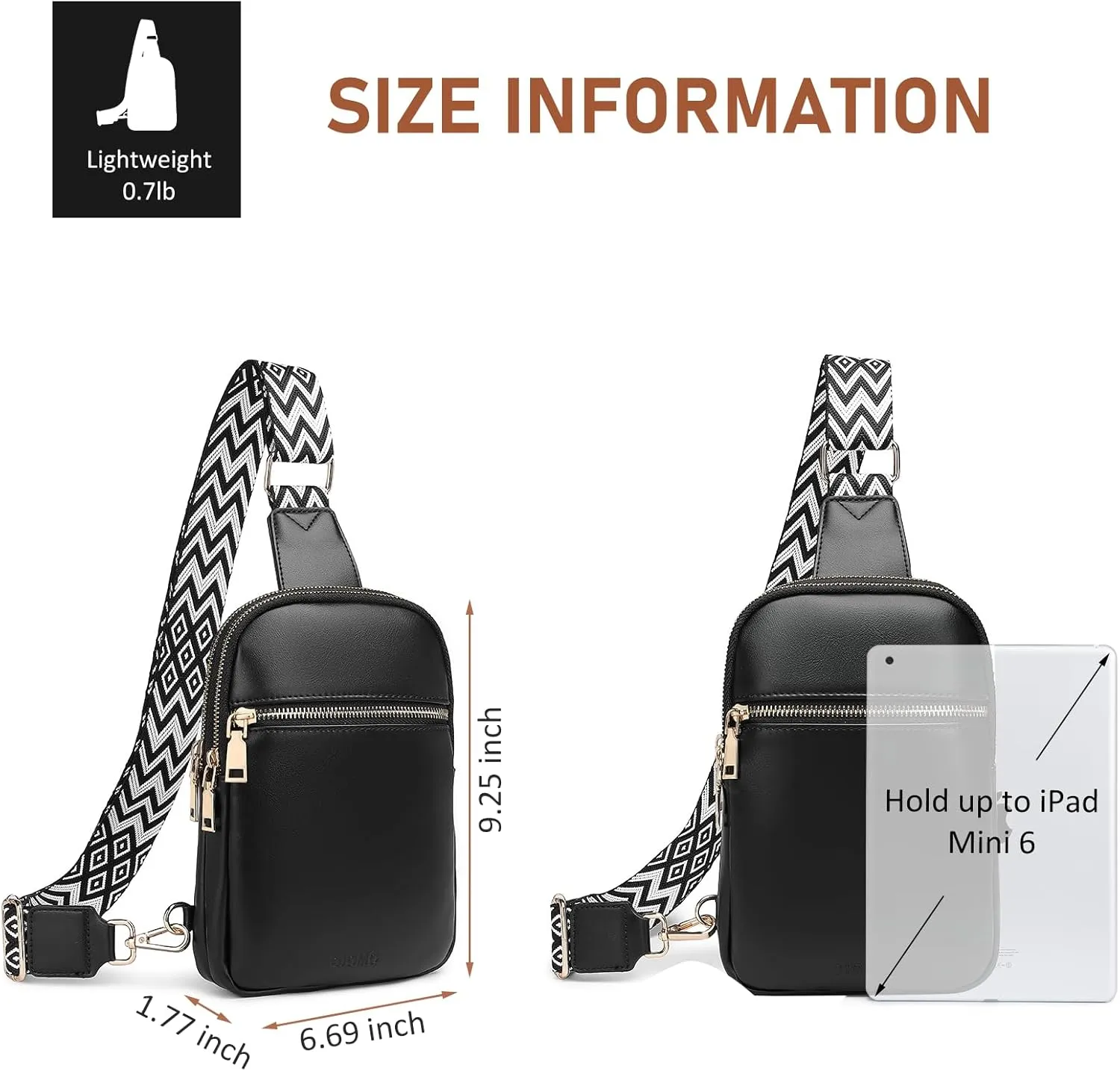 DIOMO Anti Theft Small Sling Bag for Women Cross Body Bag Trendy, RFID Fanny Packs Vegan Leather for Women Travel Belt Purse